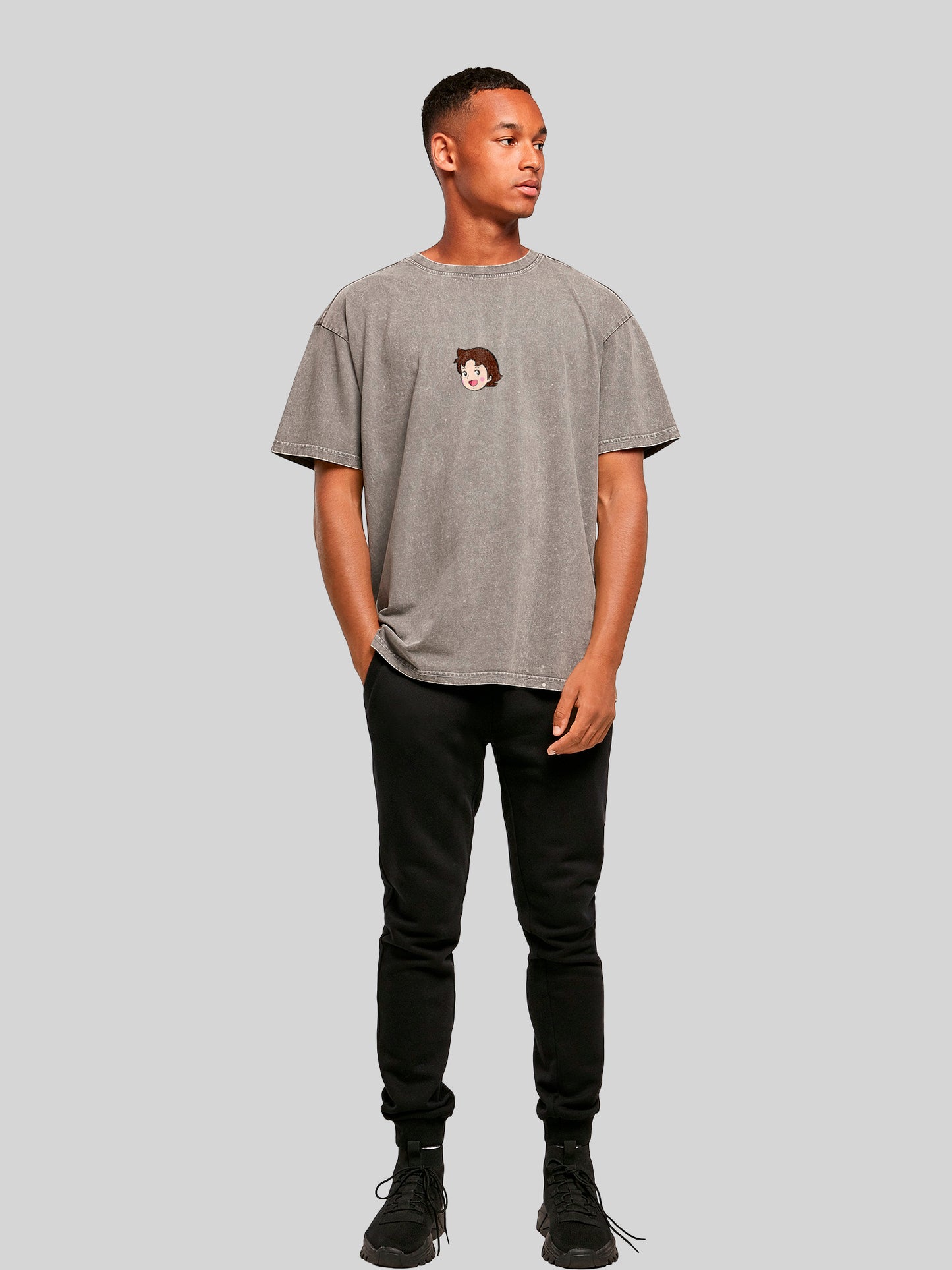 Heidi | Comic | Acid Washed Oversize Tee