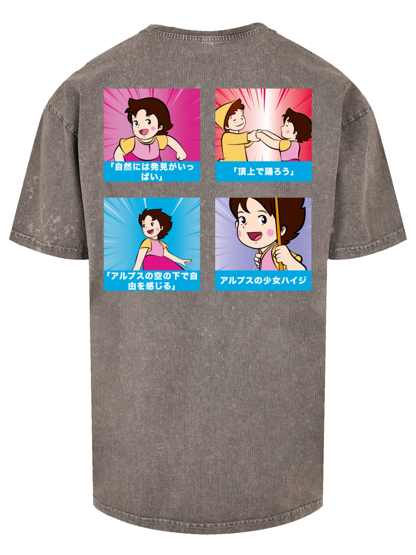 Heidi | Comic | Acid Washed Oversize Tee