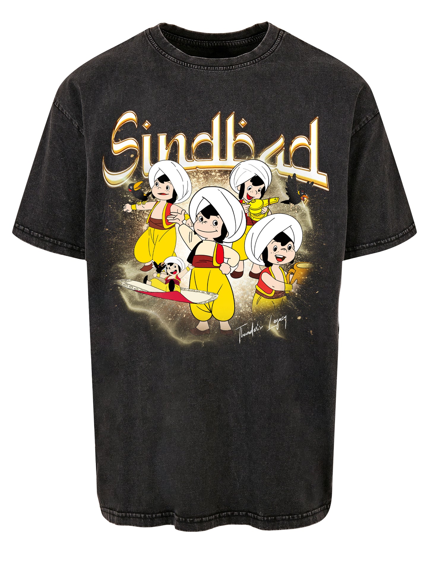 Sindbad | Thunder's Legacy | Acid Washed Oversize Tee
