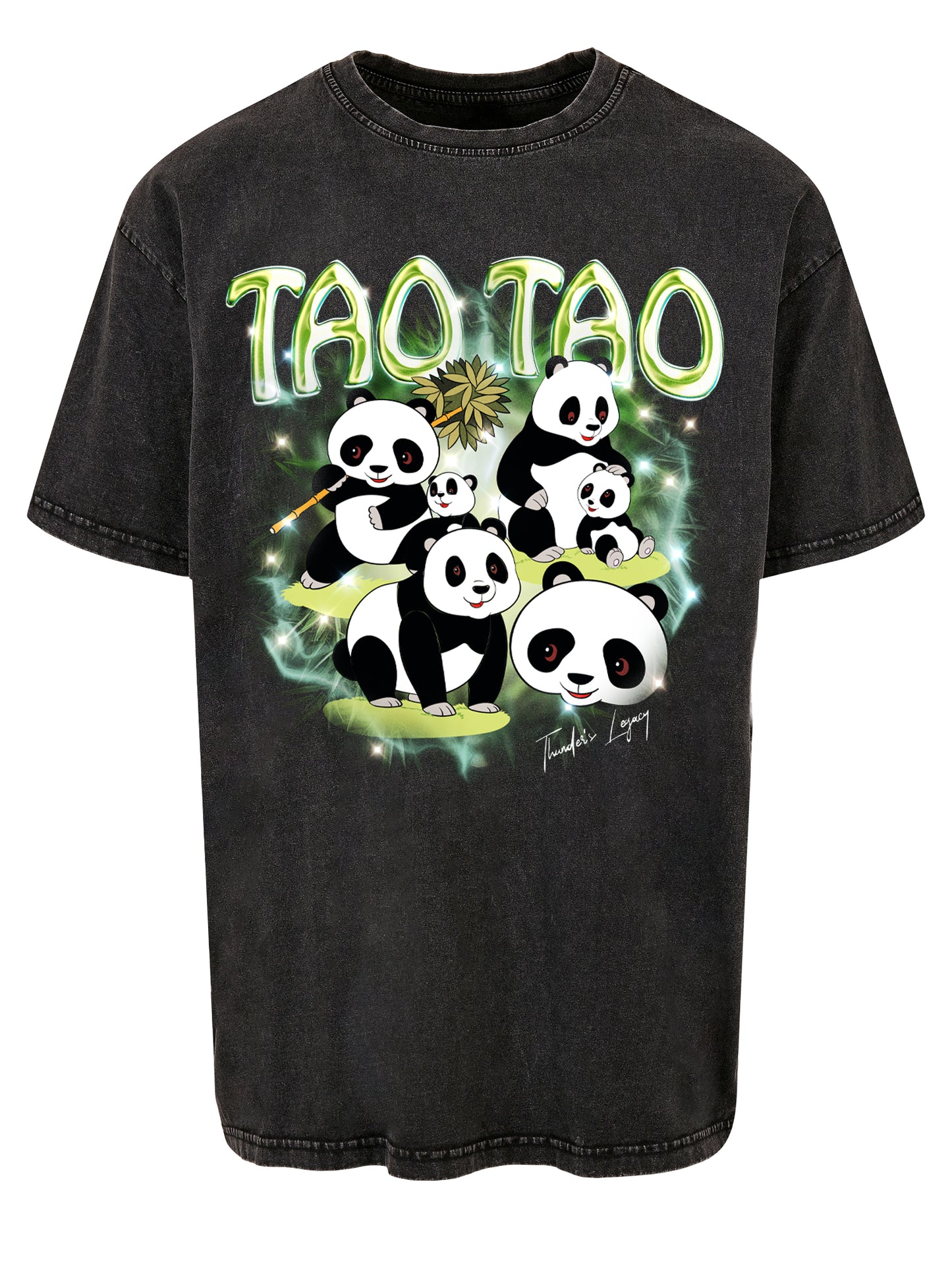 Tao Tao | Thunder's Legacy | Acid Washed Oversize Tee