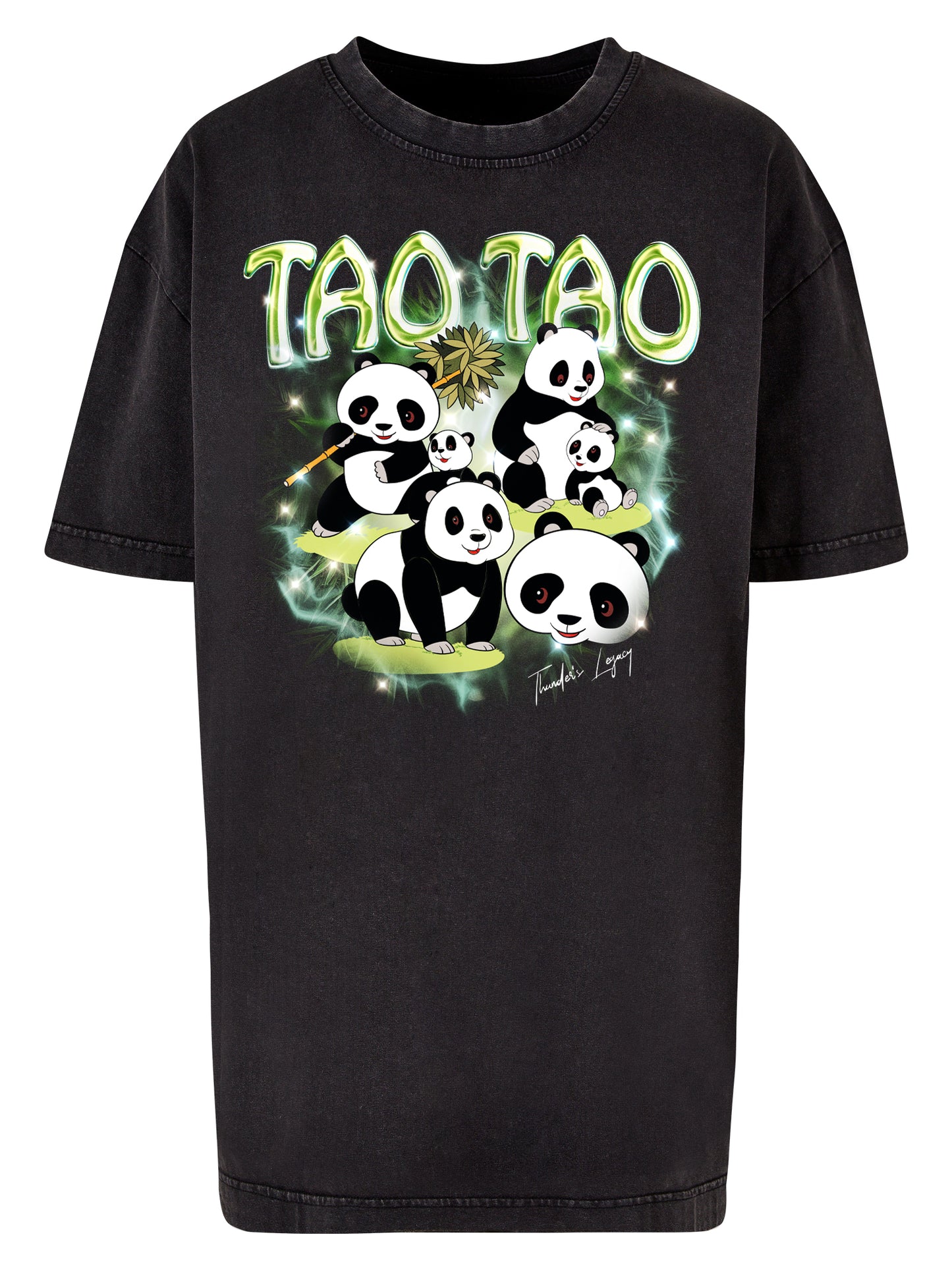 Tao Tao | Thunder's Legacy | Acid Washed Oversize Tee