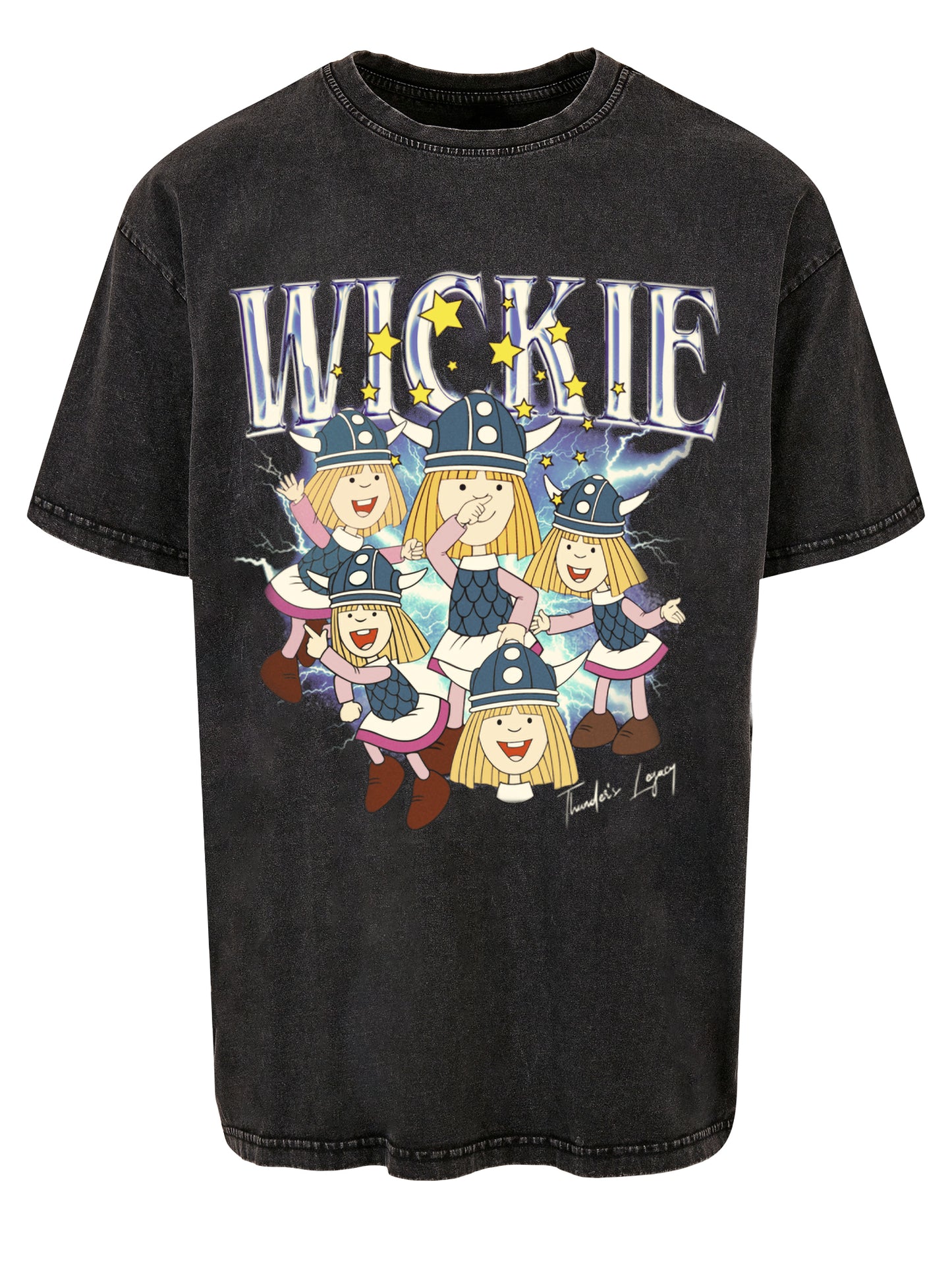 Wickie | Thunder's Legacy | Acid Washed Oversize Tee