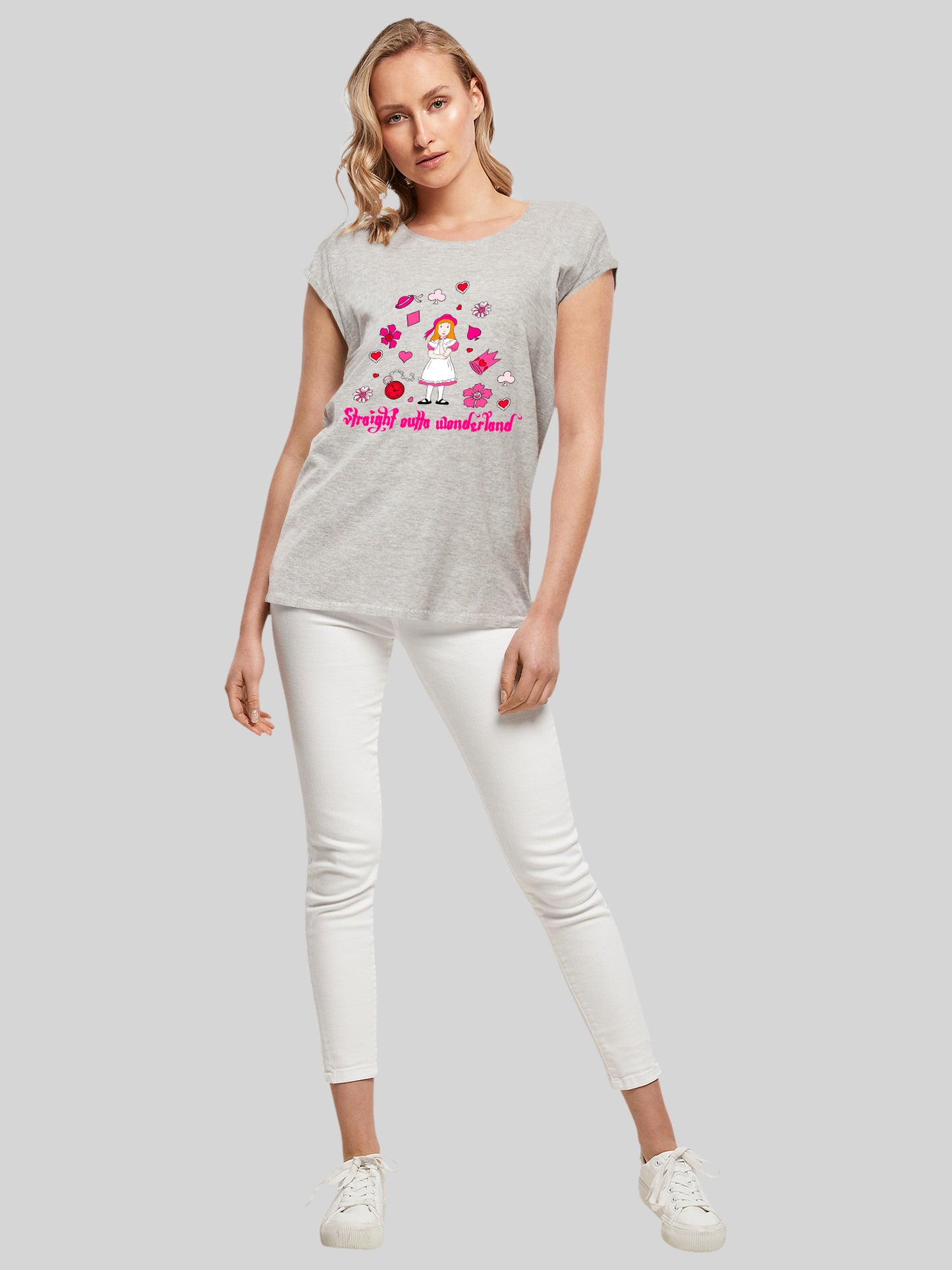 Alice im Wunderland Straight Outta Wonderland | Heroes of Childhood | Girls Basic Tee