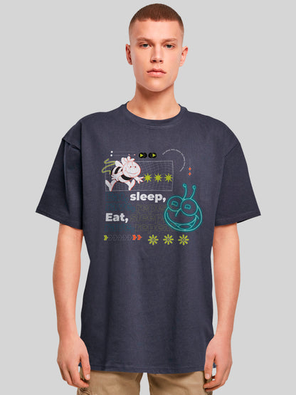 Die Biene Maja Eat Sleep Rave Repeat | Heroes of Childhood | Boys Oversize Tee