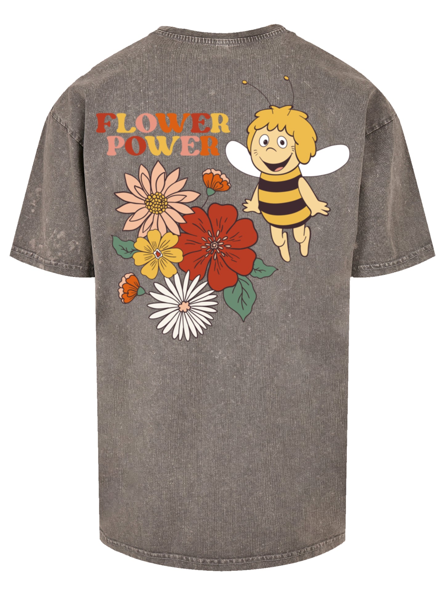 Maja | Flower Power | Acid Washed Oversize Tee