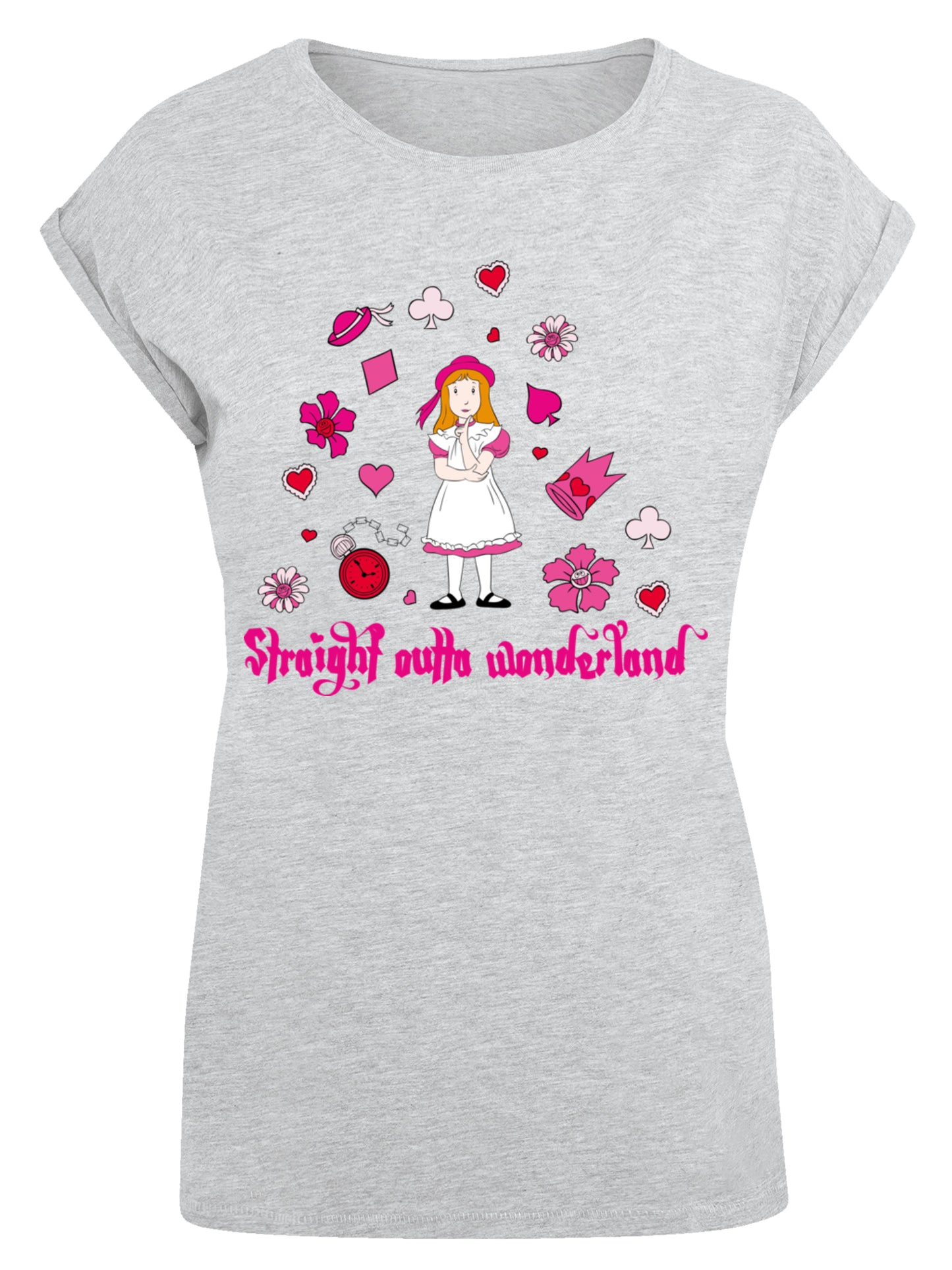 Alice im Wunderland Straight Outta Wonderland | Heroes of Childhood | Girls Basic Tee