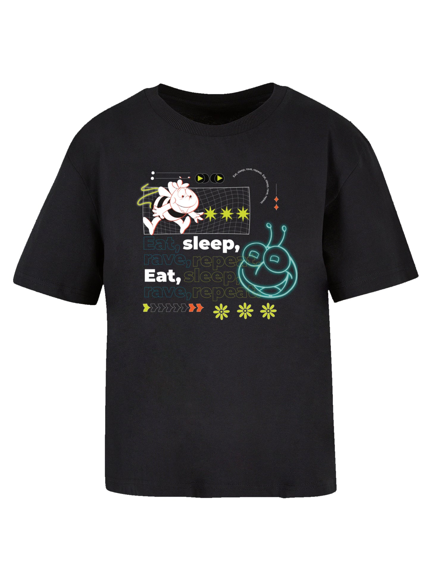 Die Biene Maja Eat Sleep Rave Repeat | Heroes of Childhood | Girls Everyday Tee