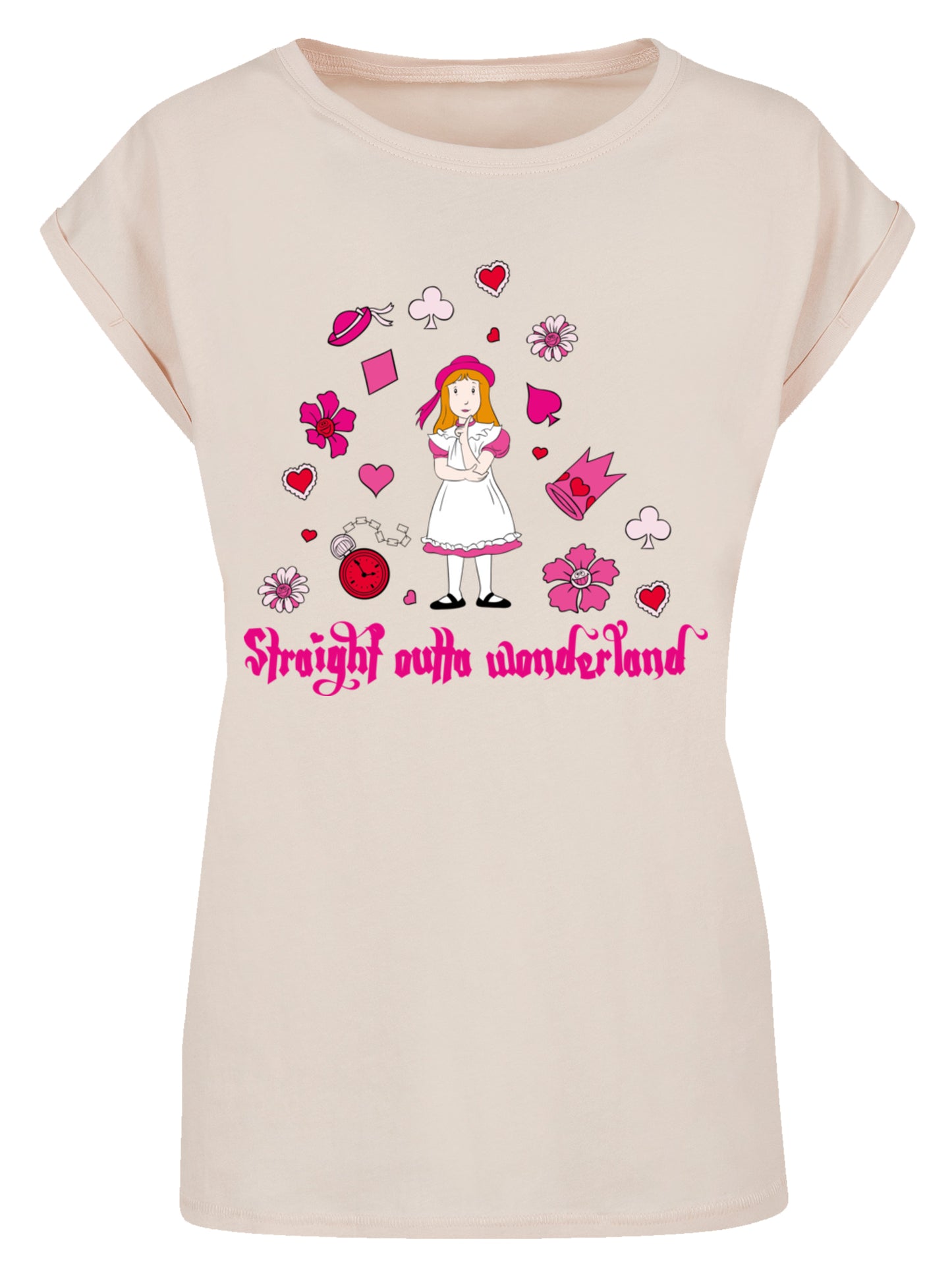 Alice im Wunderland Straight Outta Wonderland | Heroes of Childhood | Girls Basic Tee