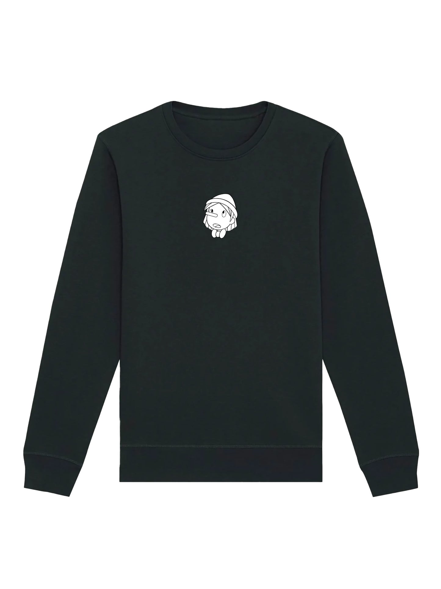 Pinocchio Kopf Unisex Sweatshirt mit Backprint