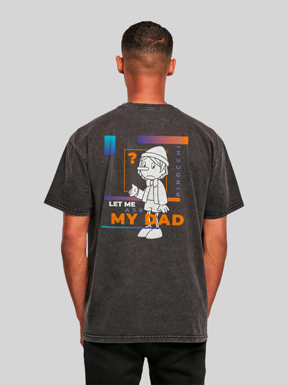 Pinocchio | Dad | Acid Washed Oversize Tee