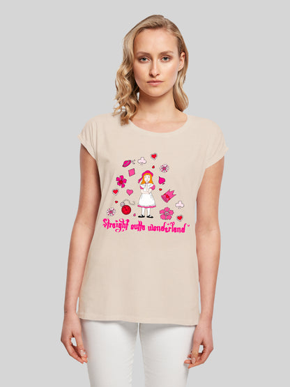 Alice im Wunderland Straight Outta Wonderland | Heroes of Childhood | Girls Basic Tee