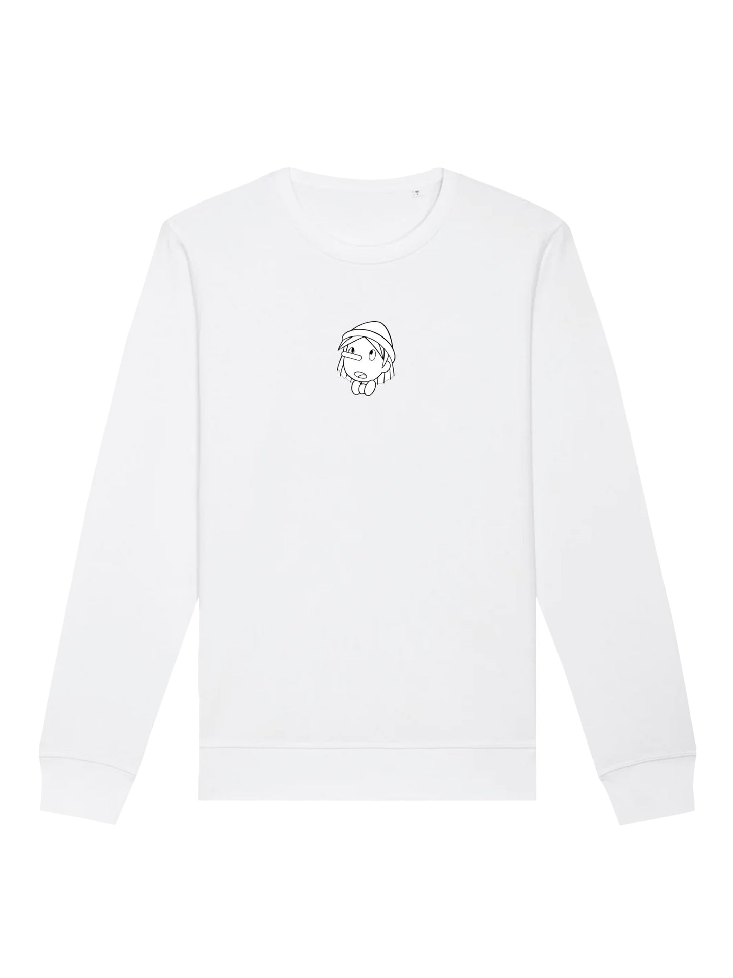 Pinocchio Kopf Unisex Sweatshirt mit Backprint