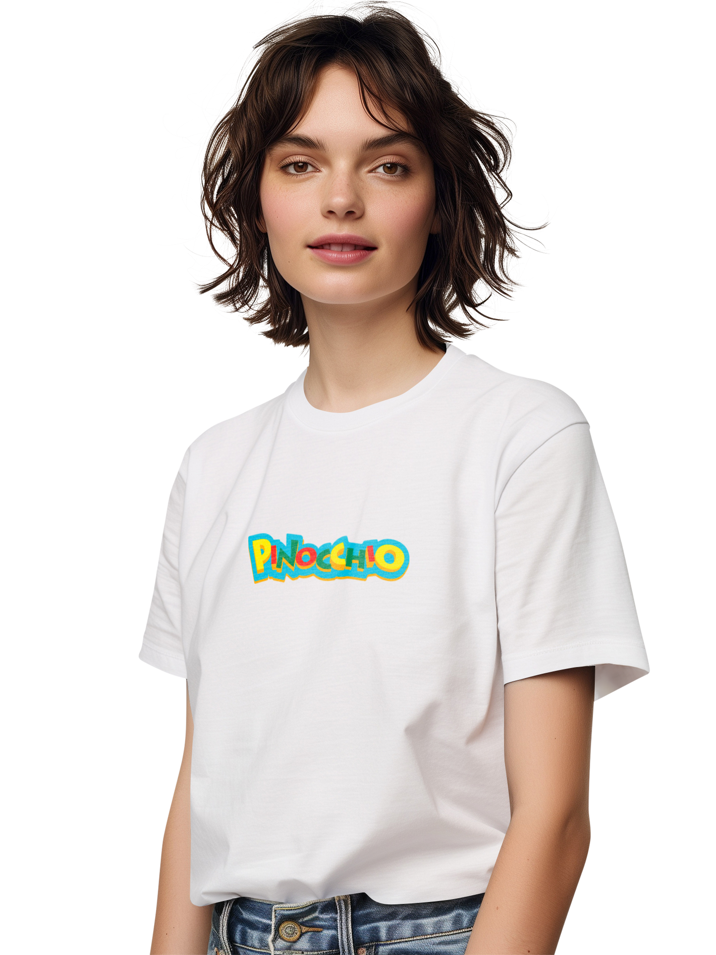 Pinocchio Schriftzug Damen T-Shirt