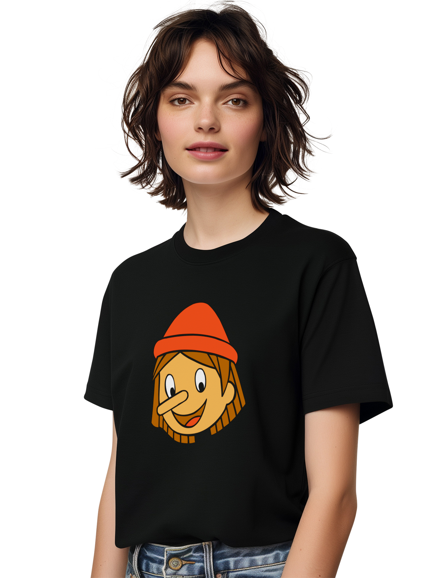 Pinocchio LOGO Kopf Damen T-Shirt