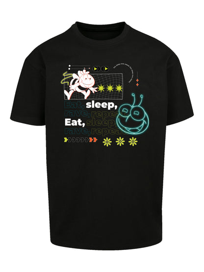 Die Biene Maja Eat Sleep Rave Repeat | Heroes of Childhood | Boys Oversize Tee