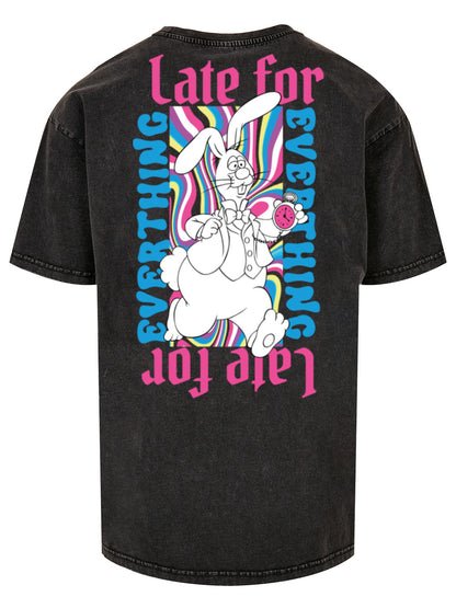 Alice im Wunderland Late For Everything | Heroes of Childhood | Acid Washed Heavy Oversize Boys Tee