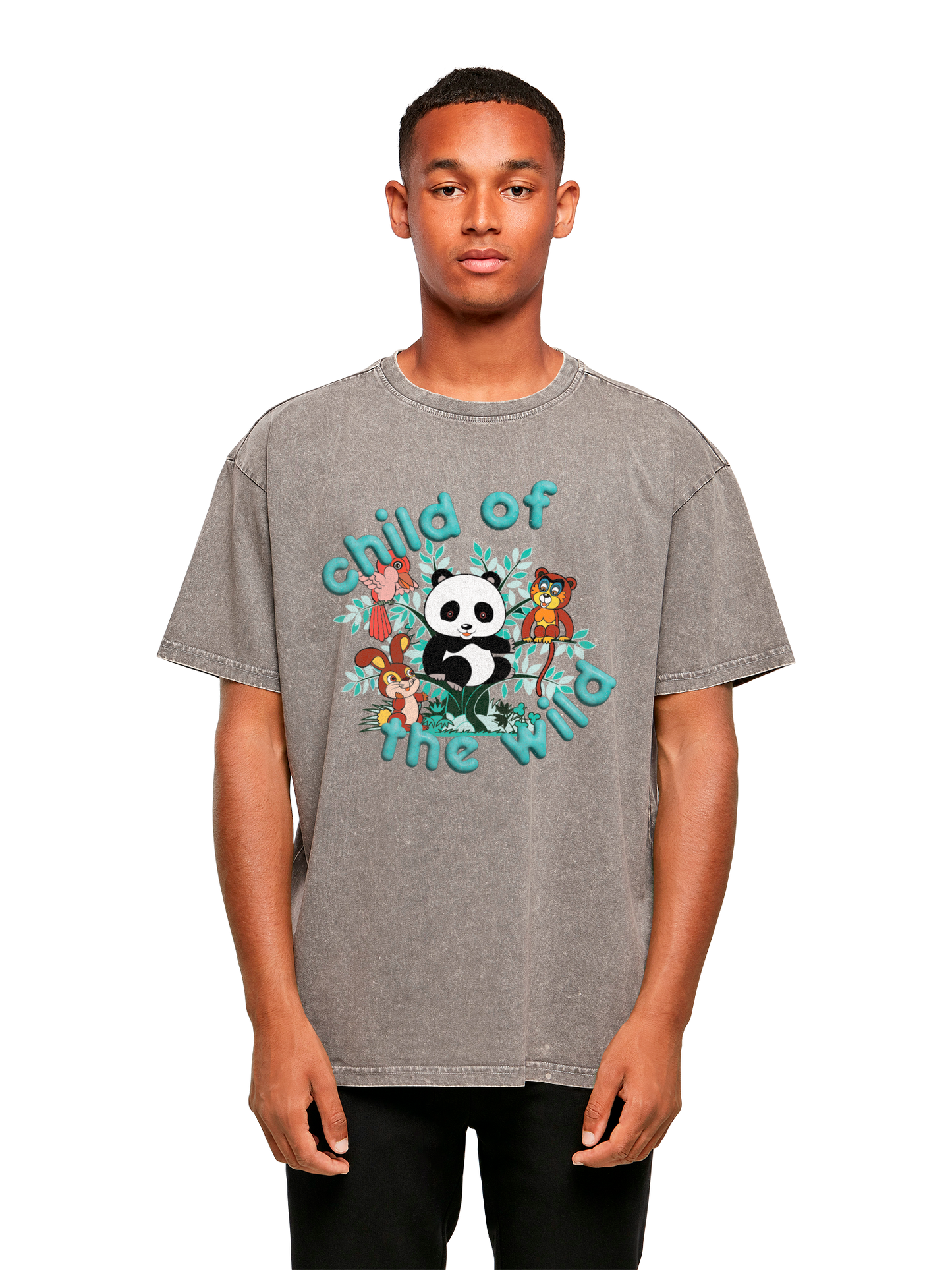 Tao Tao Child Of The Wild | Heroes of Childhood | Acid Washed Boys Oversize Tee