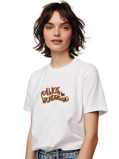 Alice im Wunderland Schriftzug Damen T-Shirt