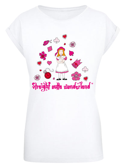 Alice im Wunderland Straight Outta Wonderland | Heroes of Childhood | Girls Basic Tee