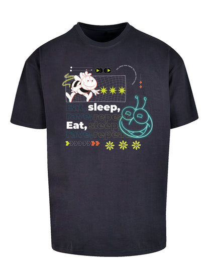 Die Biene Maja Eat Sleep Rave Repeat | Heroes of Childhood | Boys Oversize Tee