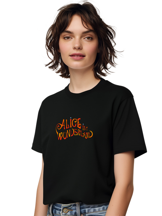Alice im Wunderland Schriftzug Damen T-Shirt